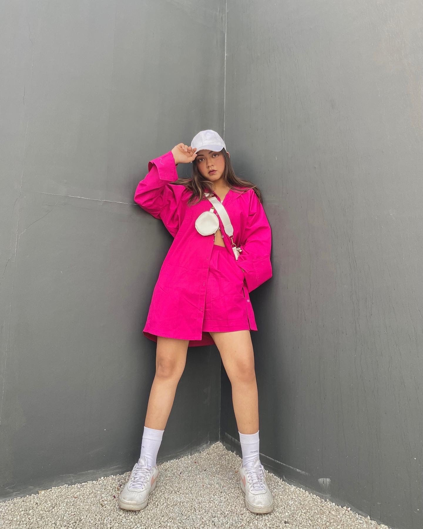 Hot Pink Cord set - Labelbyanuja