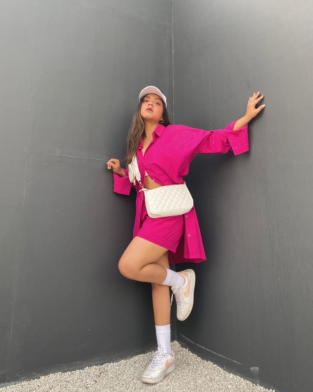 Hot Pink Cord set - Labelbyanuja