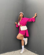 Hot Pink Cord set - Labelbyanuja