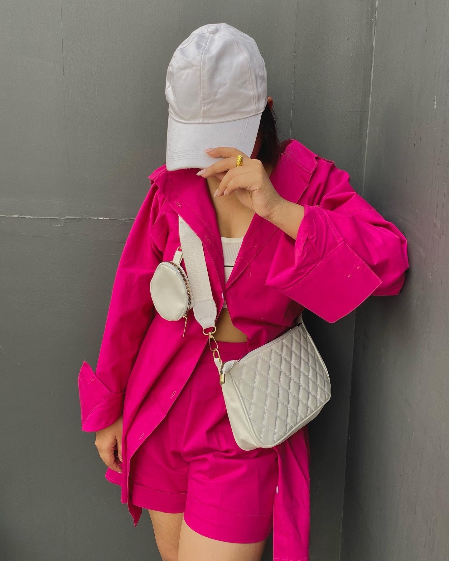 Hot Pink Cord set - Labelbyanuja