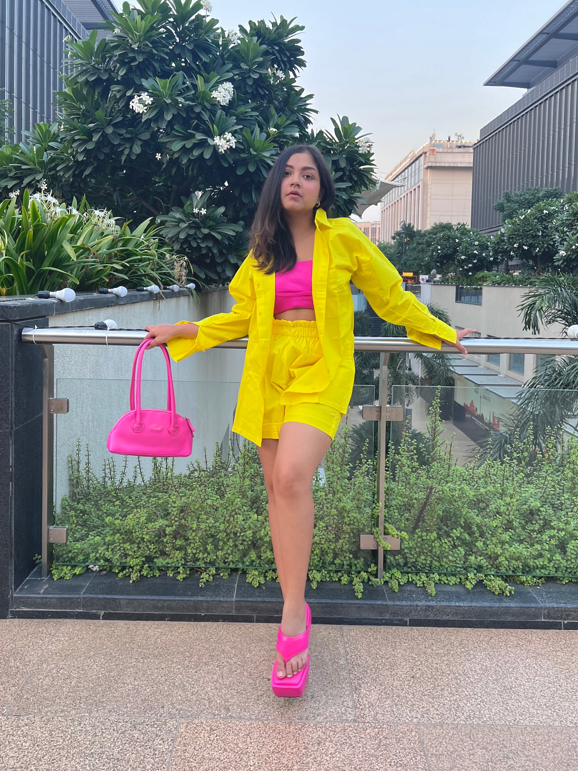 Yellow Poplin Co-ord set- Labelbyanuja