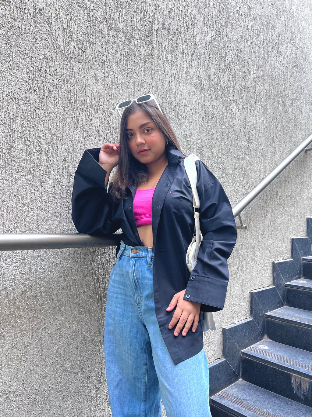 Black Oversized Cotton Shirt