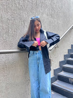 Black Oversized Cotton Shirt