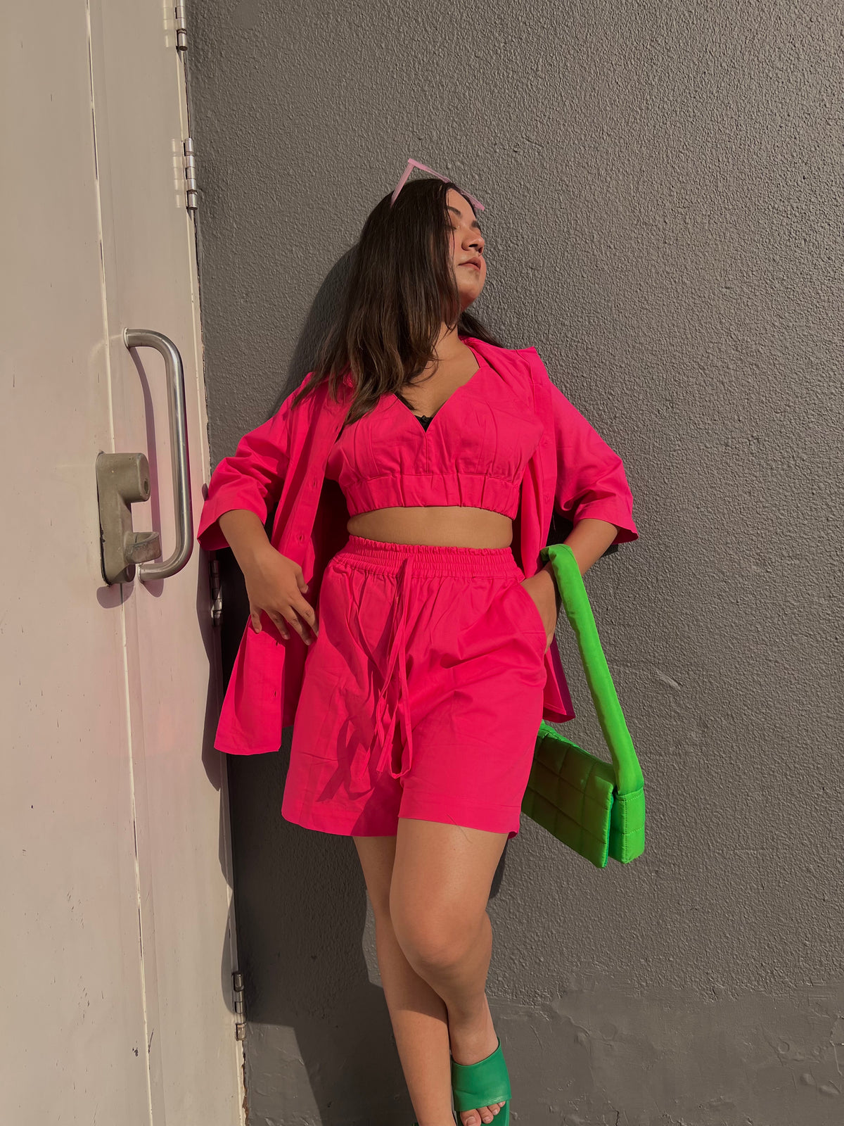 3 piece hot pink co-ord set- Labelbyanuja