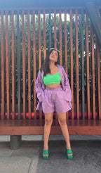 Lavender Poplin Shorts