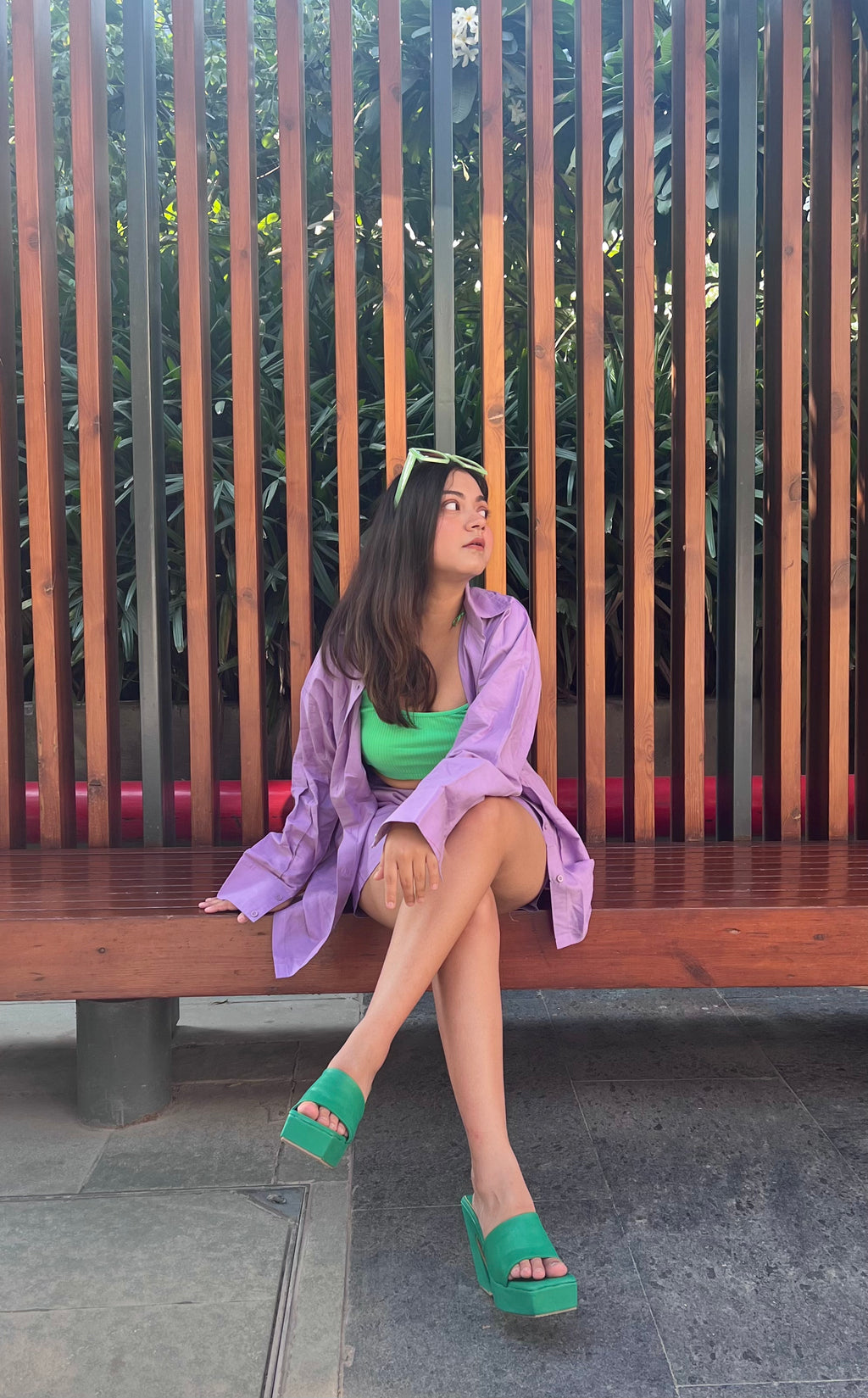 Lavender Poplin Shorts