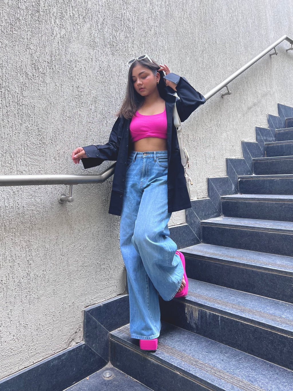 Black Oversized Cotton Shirt